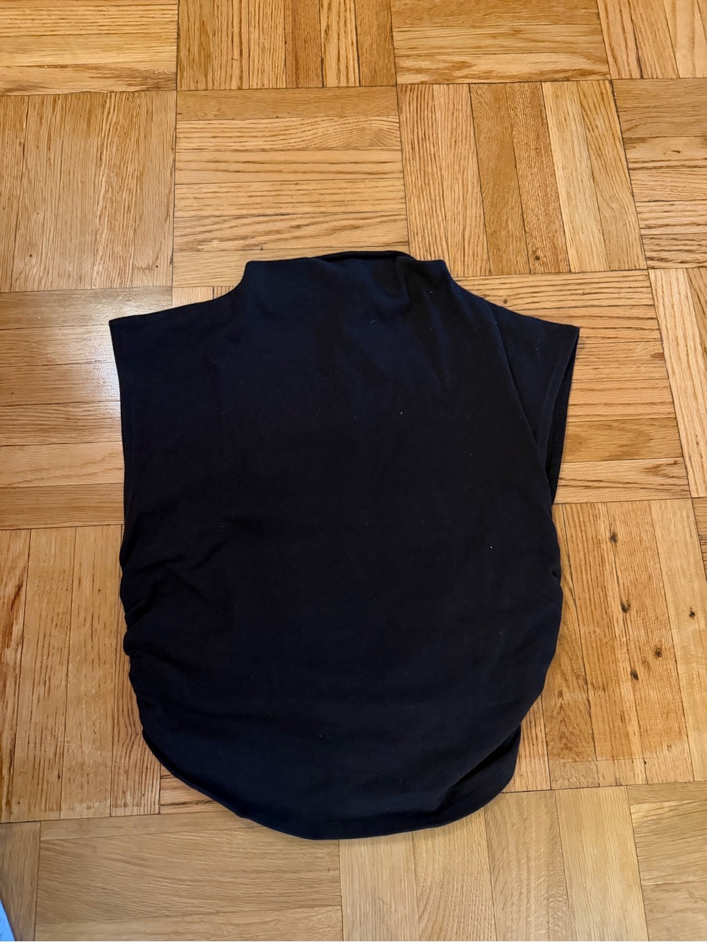 Reformation Black Mock Neck Short Sleeve Tee